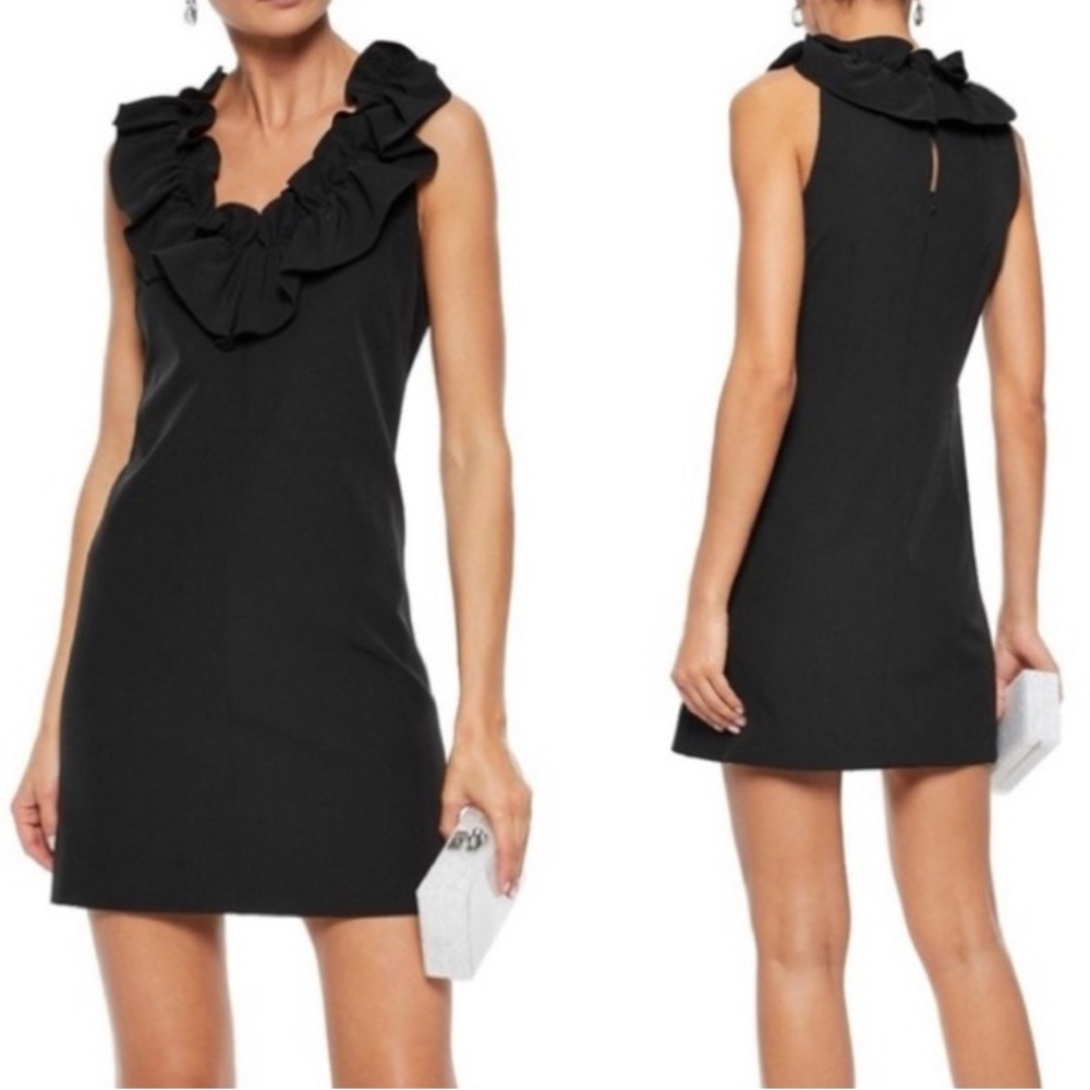 MILLY RUFFLE NECK DRESS- size 10